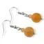 Cercei cu agatatoare Calcit orange, sfere 10mm si 4mm