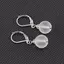 Cercei cu agatatoare Cristal de stanca mat, sfere 10mm si 4mm