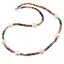 Colier Turmalina multicolora discuri fatetate 4mm si Perle de cultura 10mm
