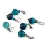 Pandantiv Agat albastru, sfere 10mm si 4mm