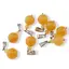 Pandantiv Calcit orange, sfere 10mm si 4mm