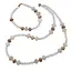 Set Colier si Bratara Piatra lunii discuri fatetate 7-9mm si sfere 4mm