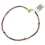 Bratara Granat Rhodolit, Spinel, Serafinit sfere fatetate 2mm si Hematit auriu sfere fatetate 4mm