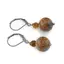 Cercei cu agatatoare Agat Crazy Lace, sfere 10mm si 4mm