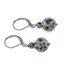 Cercei cu agatatoare Jasp dalmatian, sfere 10mm si 4mm