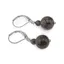 Cercei cu agatatoare Obsidian fulg de nea maroniu, sfere 10mm si 4mm