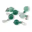 Pandantiv Agat verde dantelat, sfere 10mm si 4mm