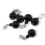 Pandantiv Onix negru mat, sfere 10mm si 4mm