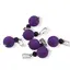 Pandantiv Roca vulcanica mov, sfere 10mm si 4mm
