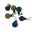 Pandantiv Roca vulcanica multicolora, sfere 10mm si 4mm