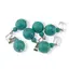 Pandantiv Turcoaz verde, sfere 10mm si 4mm
