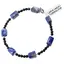 Bratara Turmalina neagra sfere fatetate si Lapis Lazuli tubular, 4-10mm