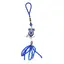 Breloc Amuleta Bufnita cu ochi protectori si ciucure albastru, 19cm