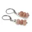Cercei cu agatatoare Opal roz discuri fatetate, 7-8mm