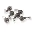 Pandantiv Obsidian fulg de nea maroniu, sfere 10mm si 4mm