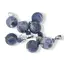 Pandantiv Sodalit A+ mat, sfere 10mm si 4mm