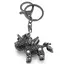 Breloc Alicorn si zirconii, negru - 10cm