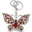 Breloc Fluture si zirconii, multicolor - 10cm