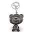 Breloc Ursulet cu zirconii, negru - 12cm