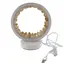Lampa rotunda decorativa cu cristale naturale Citrin, USB
