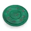 Suport lemn ardere betisoare parfumate rotund cu elefant, verde - 13cm