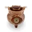 Vas aromaterapie din ceramica cu model ceaun, maro deschis - 9cm