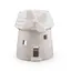 Vas aromaterapie din ceramica cu model moara, alb - 9cm