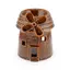 Vas aromaterapie din ceramica cu model moara, maro - 9cm