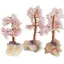Copac decorativ Cuart roz pe baza de Calcit, 13-16cm