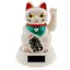 Pisica norocoasa Maneki Neko alba - solara, 12cm