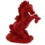 Statueta Feng Shui Cal rosu pe suport cu pepita - 9cm