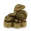Statueta Feng Shui Sarpe pe monede chinezesti si Roata Dharma - 3,5cm