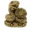 Statueta Feng Shui Sarpe rasucit pe monede chinezesti si Roata Dharma - 4cm