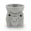 Vas aromaterapie din ceramica, Bufnita gri - 9cm