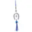 Clopotei de vant, 1 ramura si potcoava cu floare, albastru - 30cm