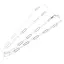 Lant argint 925 rodiat, model agrafa - 55cm