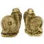 Set statuete Feng Shui Sarpe incolacit pe moneda si dharma - 5,5cm