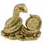 Statueta Feng Shui Sarpe incolacit cu moneda in coada - 11,5cm