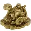Statueta Feng Shui Sarpe si Buddha vesel pe suport din monede chinezesti - 6cm