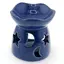 Vas aromaterapie din ceramica model celest cu baza rotunda, albastru - 7,5cm