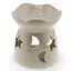Vas aromaterapie din ceramica model celest cu baza rotunda, bej - 7,5cm