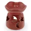 Vas aromaterapie din ceramica model celest cu baza rotunda, rosu - 7,5cm
