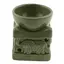 Vas aromaterapie din ceramica model elefant, verde inchis - 8cm