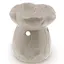 Vas aromaterapie din ceramica model frunza, bej - 8,5cm