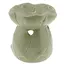 Vas aromaterapie din ceramica model frunza, verde deschis - 8,5cm