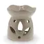 Vas aromaterapie din ceramica model petale cu baza rotunda, bej - 7,5cm