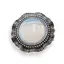 Brosa rotunda cu Opalit, 45mm