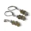 Set cercei cu agatatoare si pandantiv Labradorit discuri fatetate, 5-6mm