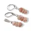 Set cercei cu agatatoare si pandantiv Opal roz discuri fatetate, 7-8mm