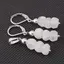 Set cercei cu agatatoare si pandantiv Piatra Lunii alba discuri fatetate, 7-8mm